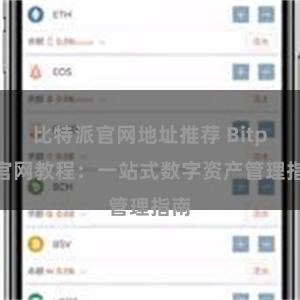 比特派官网地址推荐 Bitpie官网教程：一站式数字资产管理指南